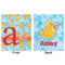 Rubber Duckies & Flowers Minky Blanket - 50"x60" - Double Sided - Front & Back