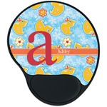 Rubber Duckies & Flowers Mouse Pad with Wrist Support