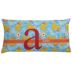 Rubber Duckies & Flowers Pillow Case - King (Personalized)