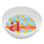 Rubber Duckies & Flowers Melamine Bowl - 8 oz (Personalized)