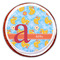 Rubber Duckies & Flowers Printed Icing Circle - Large - On Cookie