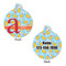 Rubber Duckies & Flowers Round Pet ID Tag - Large - Approval