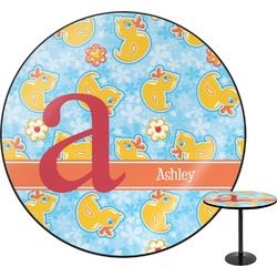 Rubber Duckies & Flowers Round Table - 24" (Personalized)