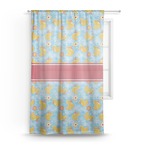 Rubber Duckies & Flowers Sheer Curtain