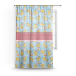 Rubber Duckies & Flowers Sheer Curtain - 50"x84"