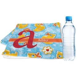 Rubber Duckies & Flowers Sports & Fitness Towel (Personalized)