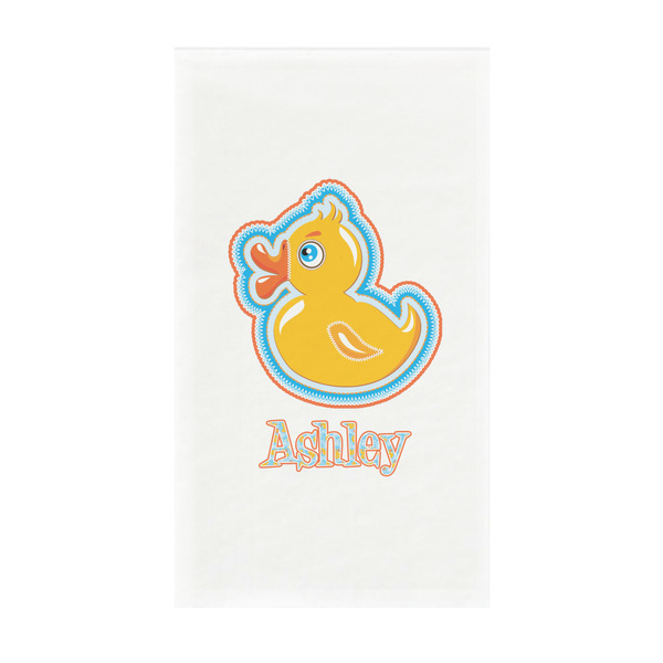 Custom Rubber Duckies & Flowers Guest Paper Towels - Full Color - Standard (Personalized)