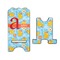 Rubber Duckies & Flowers Stylized Phone Stand - Front & Back - Large