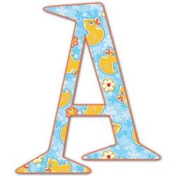 Rubber Duckies & Flowers Letter Decal - Large (Personalized)