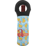 Rubber Duckies & Flowers Wine Tote Bag (Personalized)