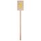 Rubber Duckies & Flowers Wooden 6.25" Stir Stick - Rectangular - Single Stick