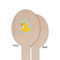 Rubber Duckies & Flowers Wooden Food Pick - Oval - Single Sided - Front & Back