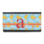 Rubber Duckies & Flowers Leatherette Ladies Wallet (Personalized)