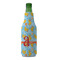 Rubber Duckies & Flowers Zipper Bottle Cooler - FRONT (bottle)