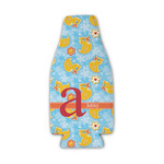 Rubber Duckies & Flowers Zipper Bottle Cooler (Personalized)