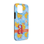 Rubber Duckies & Flowers iPhone Case - Rubber Lined - iPhone 13 Pro (Personalized)