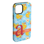 Rubber Duckies & Flowers iPhone Case - Rubber Lined (Personalized)