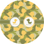 Rubber Duckie Camo Multipurpose Round Labels - 1" (Personalized)