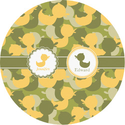 Rubber Duckie Camo Multipurpose Round Labels - 1" (Personalized)