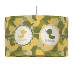 Rubber Duckie Camo 12" Drum Pendant Lamp - Fabric (Personalized)