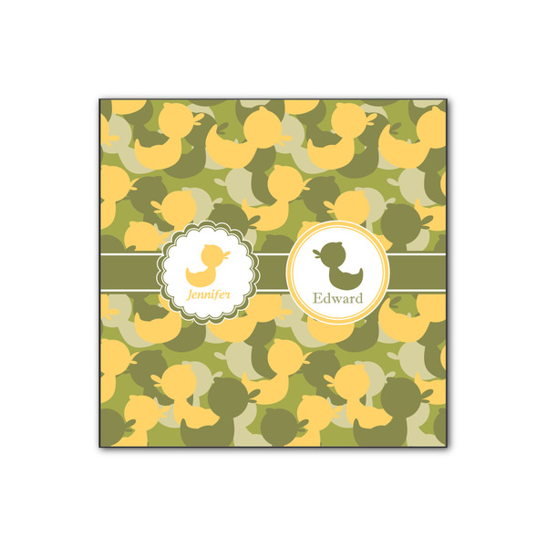 Custom Rubber Duckie Camo Wood Print - 12x12 (Personalized)