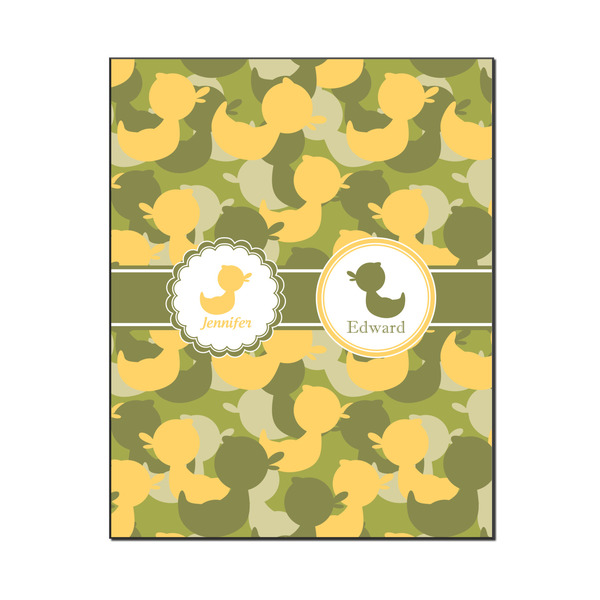 Custom Rubber Duckie Camo Wood Print - 16x20 (Personalized)