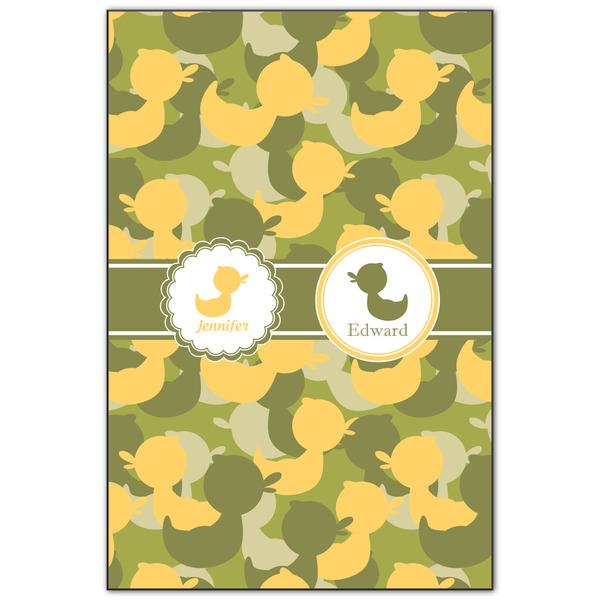 Custom Rubber Duckie Camo Wood Print - 20x30 (Personalized)