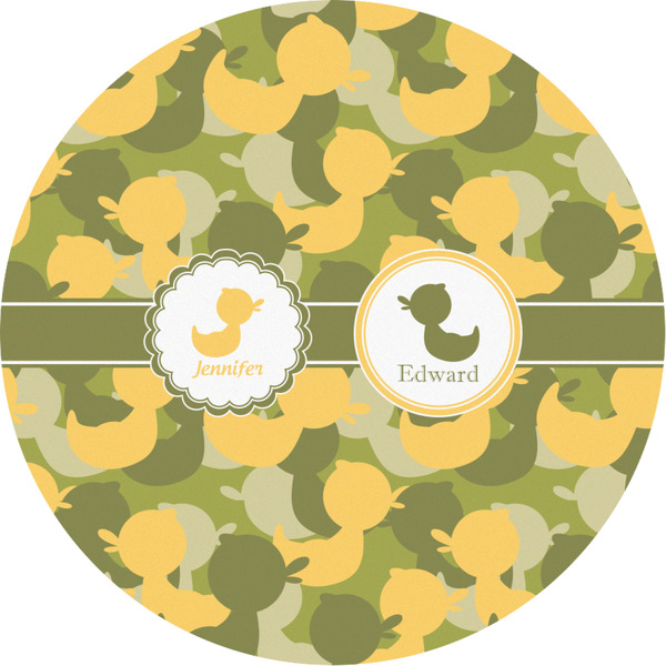 Custom Rubber Duckie Camo Multipurpose Round Labels - Custom Sized (Personalized)