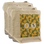 Rubber Duckie Camo Reusable Cotton Grocery Bags - Set of 3 (Personalized)