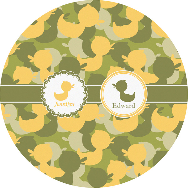 Custom Rubber Duckie Camo Multipurpose Round Labels - 5" (Personalized)