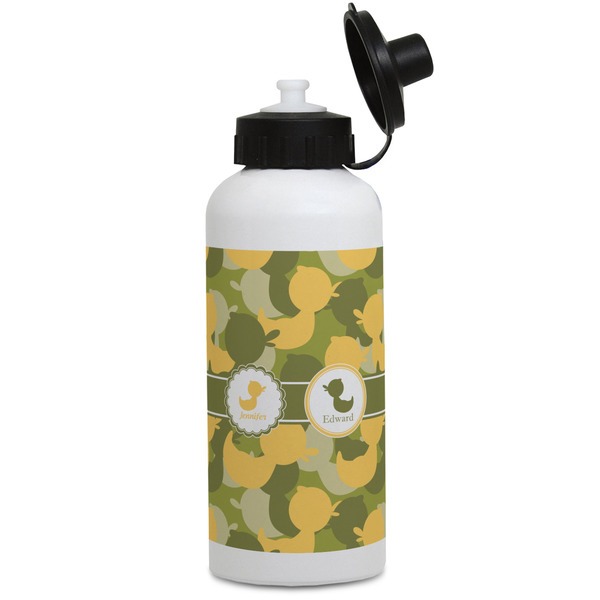 Custom Rubber Duckie Camo Water Bottles - Aluminum - 20 oz - White (Personalized)