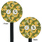 Rubber Duckie Camo Black Plastic 5.5" Stir Stick - Double Sided - Round - Front & Back