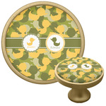 Rubber Duckie Camo Cabinet Knob - Gold (Personalized)