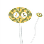 Rubber Duckie Camo 7" Oval Plastic Stir Sticks - Clear (Personalized)