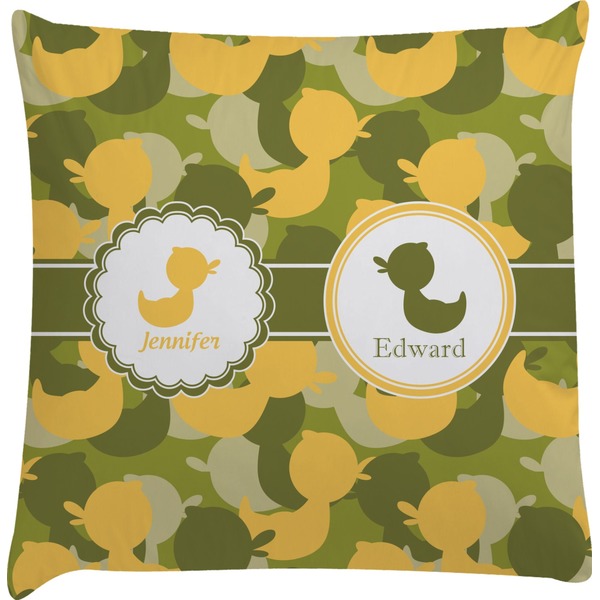 Custom Rubber Duckie Camo Decorative Pillow Case (Personalized)