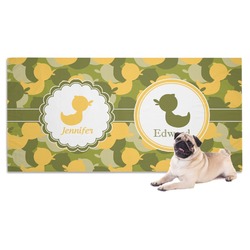 Rubber Duckie Camo Dog Towel (Personalized)