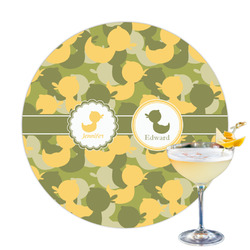 Rubber Duckie Camo Printed Drink Topper - 3.25" (Personalized)