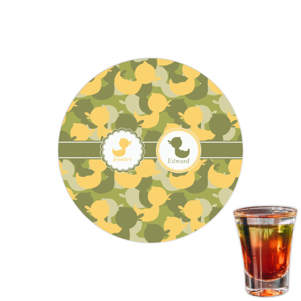 Custom Rubber Duckie Camo Printed Drink Topper - 1.5" (Personalized)