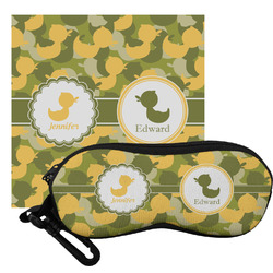 Rubber Duckie Camo Eyeglass Case & Cloth (Personalized)
