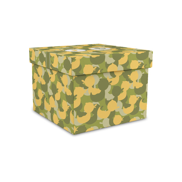 Custom Rubber Duckie Camo Gift Box with Lid - Canvas Wrapped - Small (Personalized)