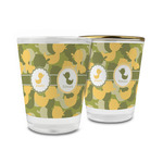 Rubber Duckie Camo Glass Shot Glass - 1.5 oz (Personalized)