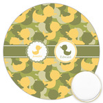 Rubber Duckie Camo Printed Cookie Topper - 3.25" (Personalized)