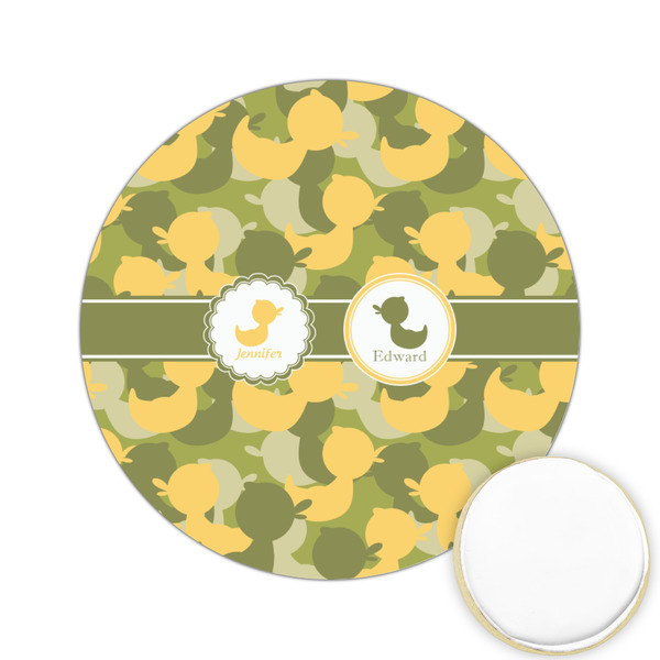 Custom Rubber Duckie Camo Printed Cookie Topper - 2.15" (Personalized)