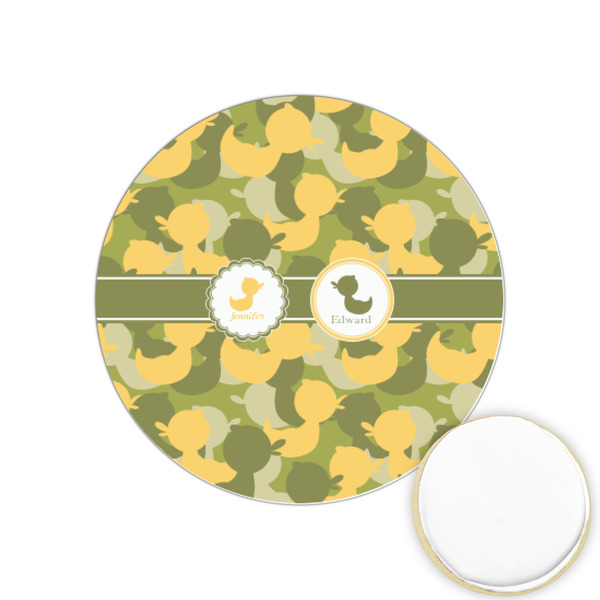 Custom Rubber Duckie Camo Printed Cookie Topper - 1.25" (Personalized)