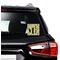 Rubber Duckie Camo Interlocking Monogram Car Decal (On Car Window)