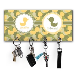 Rubber Duckie Camo Key Hanger w/ 4 Hooks w/ Multiple Names