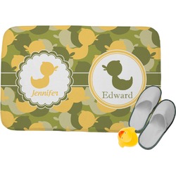 Rubber Duckie Camo Memory Foam Bath Mat (Personalized)