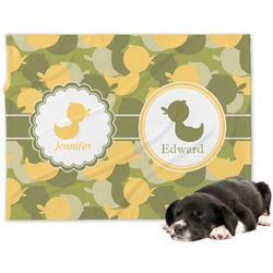 Rubber Duckie Camo Dog Blanket - Regular (Personalized)