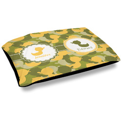 Rubber Duckie Camo Outdoor Dog Bed - Large (Personalized)