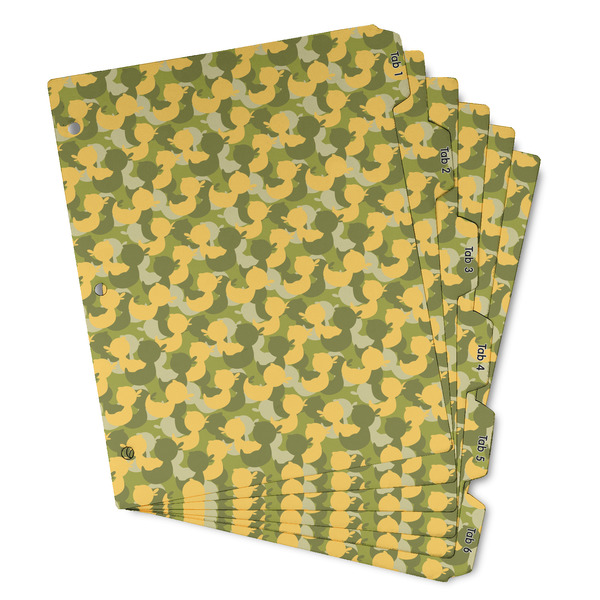 Custom Rubber Duckie Camo Binder Tab Divider - Set of 6 (Personalized)